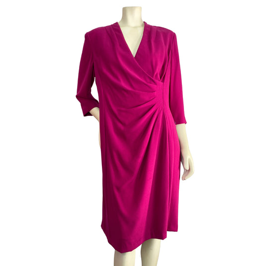 Tahari Purple 3/4 Length Sleeve Dress