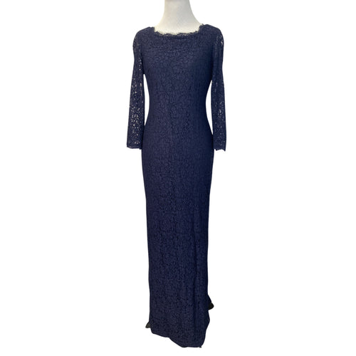 Navy Lace Gown (S)