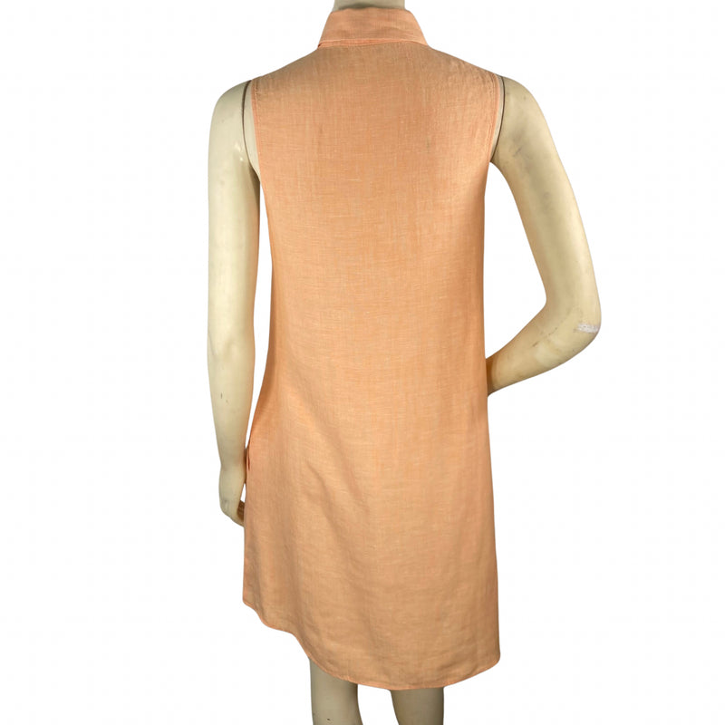 Load image into Gallery viewer, Peach Linen Dress (XS)
