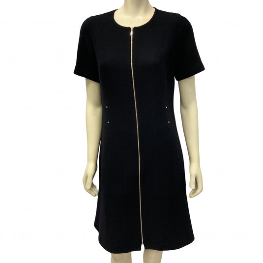 Michele C. Meyer-Shipp's Black Zip-Front Dress (L)