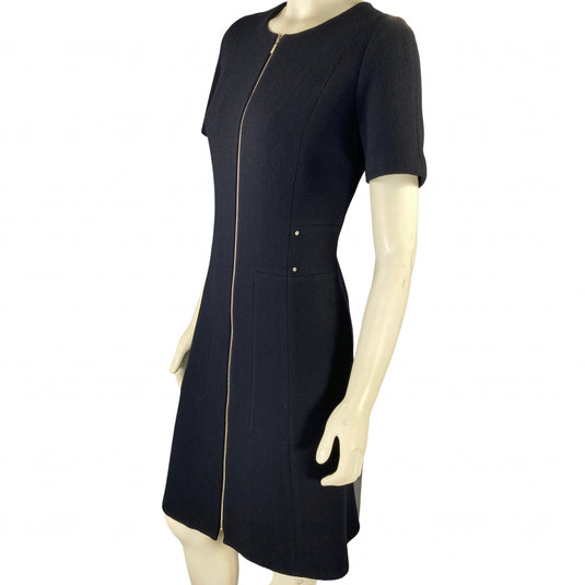 Michele C. Meyer-Shipp's Black Zip-Front Dress (L)