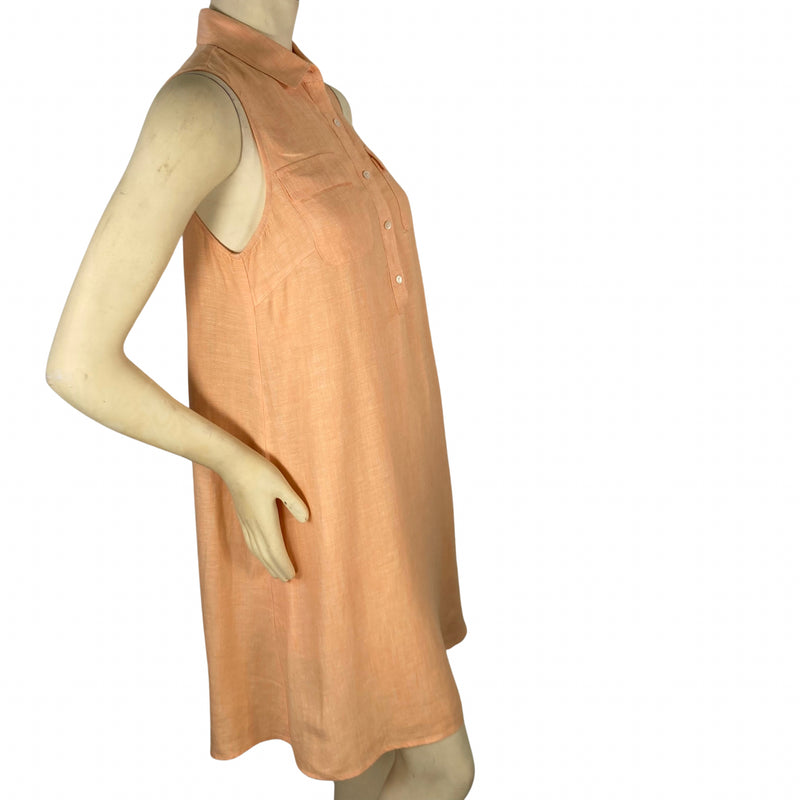 Load image into Gallery viewer, Peach Linen Dress (XS)
