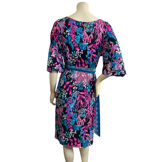 Navy Coral Reef Dress (S)