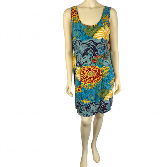 Blue Tropical Dress (M)