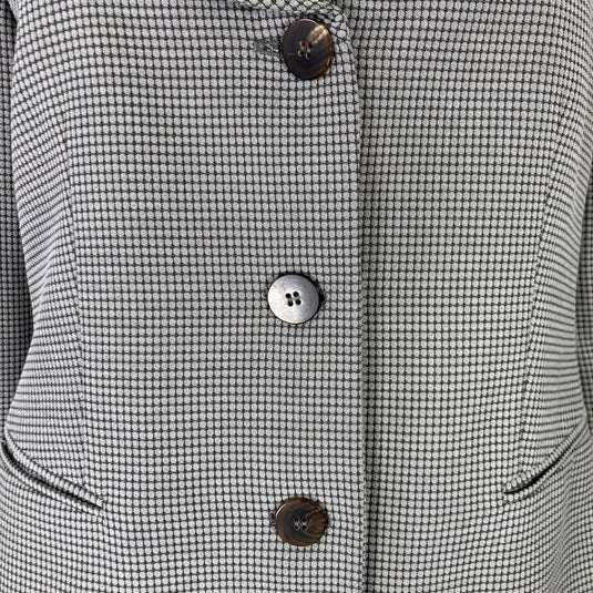 Vintage Gray Scoop Collar Blazer (L)