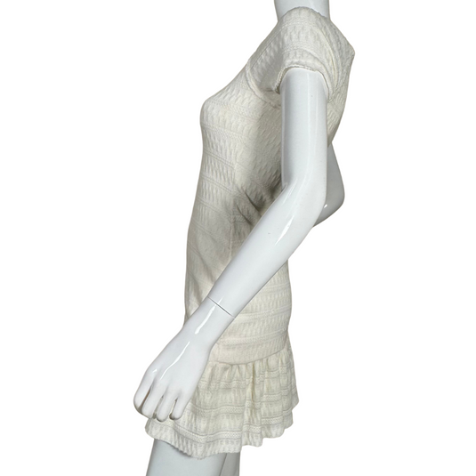 Chic and charming, this Free People Chick and Charming Knit Cream Dress boasts a textured