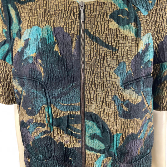 Marni Earth Tone Jacket on mannequin close up
