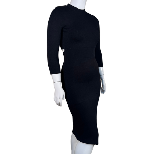 Rachel Roy Elegant Knit Black Dress with Opened Back