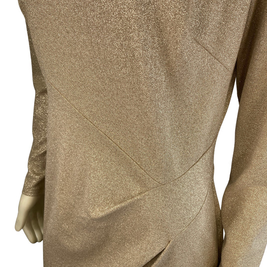 Lauren by Ralph Lauren Gold Dress on mannequin detail view