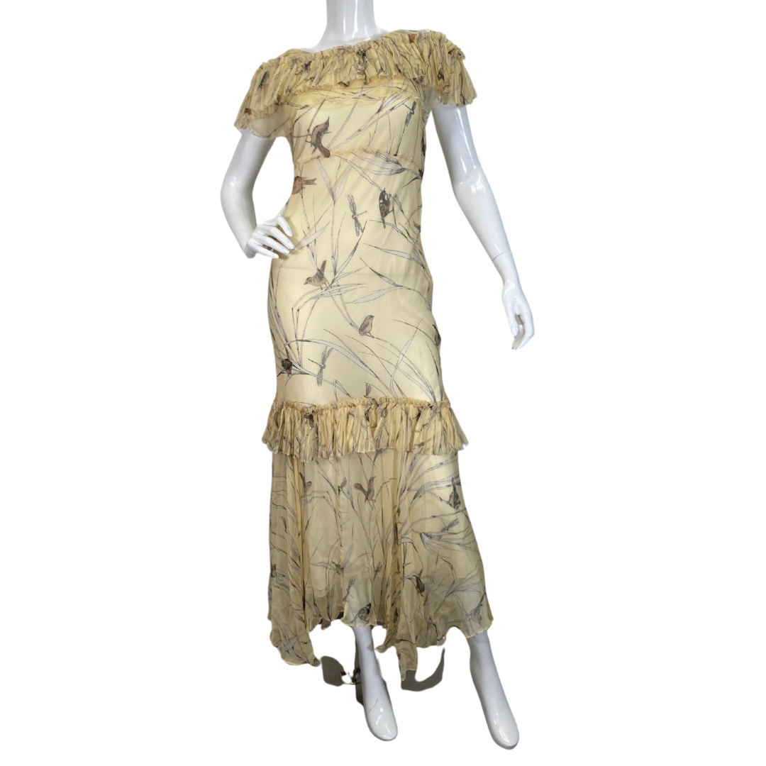 Marni Yellow Maxi Dress with Birds – ShopYWCA