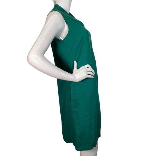 Tommy Bahama Vibrant Green Dress is a stylish sleeveless green dress, featuring a classic and minimalistic design side view
