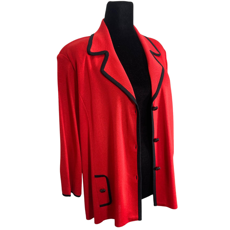 Load image into Gallery viewer, Red &amp; Black Knit Jacket (XL)
