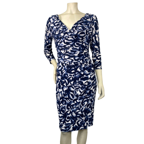 Ralph Lauren Navy & White V-Neck Dress