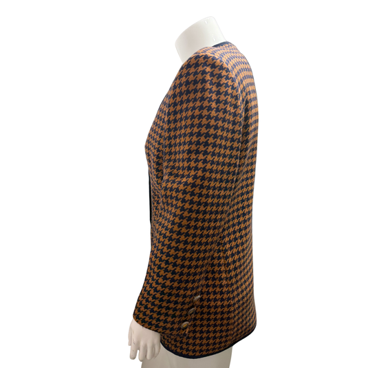 Vintage Givenchy Brown Houndstooth Skirt Suit