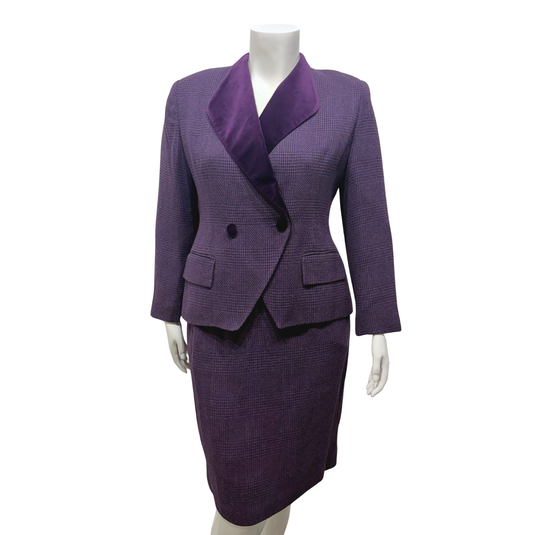 Christian Dior Purple Skirt Suit