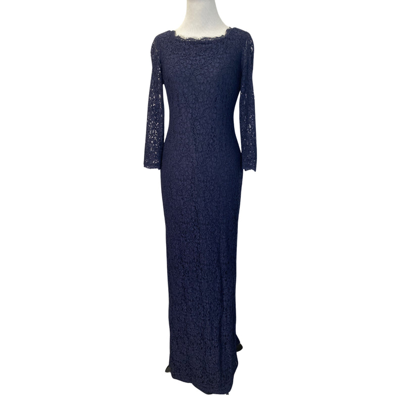 Load image into Gallery viewer, Navy Lace Gown (S)
