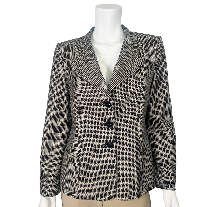 Load image into Gallery viewer, Armani Collezioni Vintage Black and Gray Print Blazer
