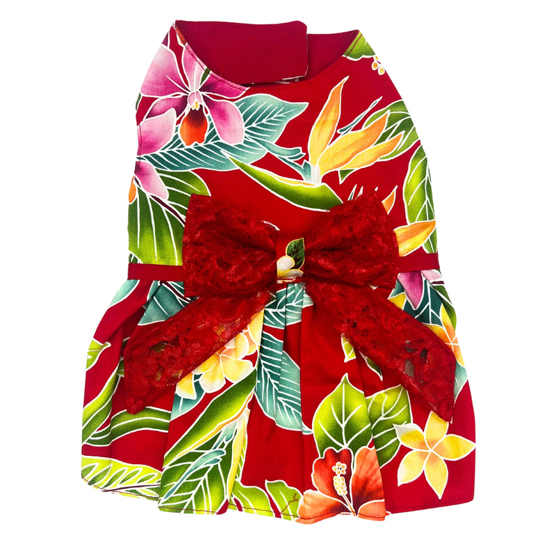 Load image into Gallery viewer, The Island Pooch Ruffle Dress for Pets full view
