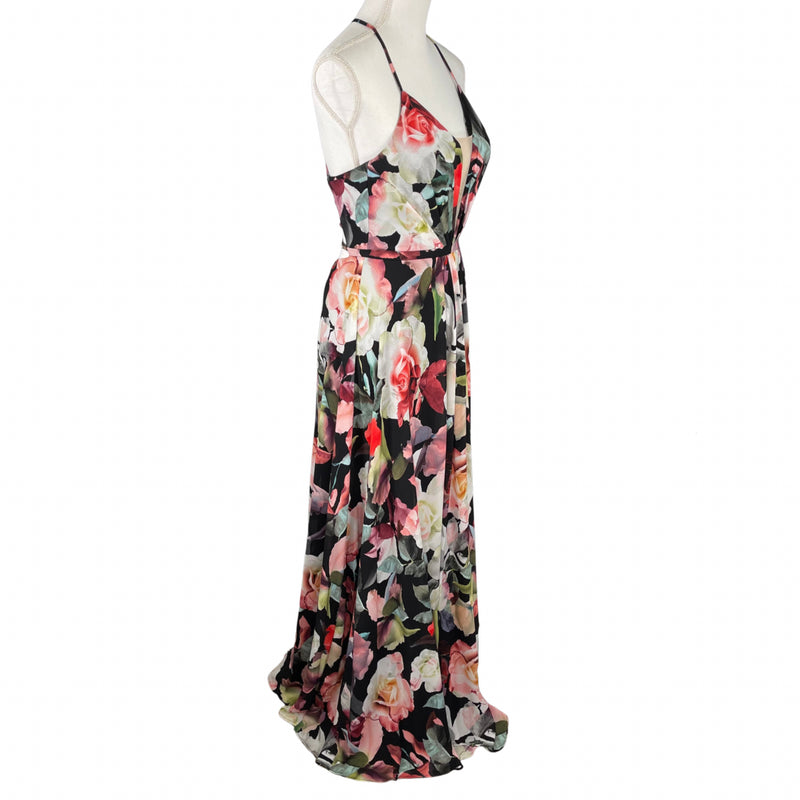 Load image into Gallery viewer, Cache Floor Length Floral Gown on mannequin side view
