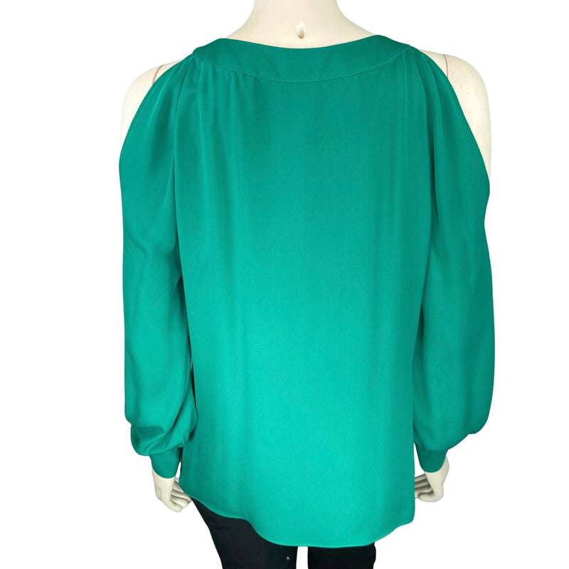 Load image into Gallery viewer, Emerald Green Long-sleeve Blouse (S)
