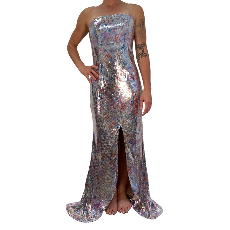 Load image into Gallery viewer, Faviana Couture Sequin Gown front view
