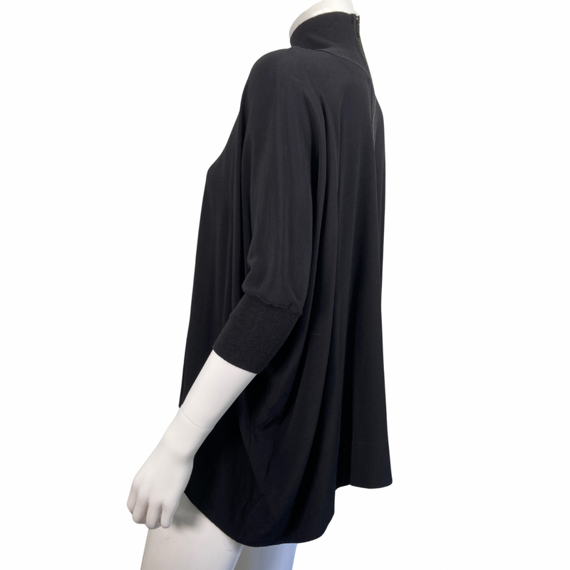 Load image into Gallery viewer, Vince Quarter-Zip Black Sweater, side view by YWCA O&#39;ahu
