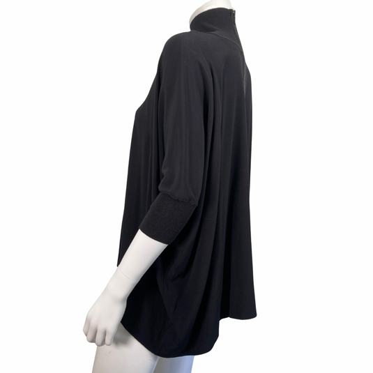 Vince Quarter-Zip Black Sweater, side view by YWCA O'ahu