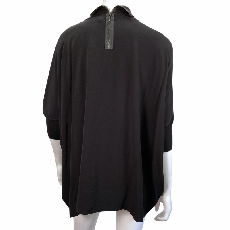 Load image into Gallery viewer, Vince Quarter-Zip Black Sweater, back view by YWCA O&#39;ahu
