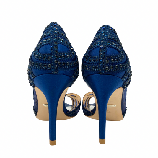 Badgley Mischka Sparkly Navy Heels