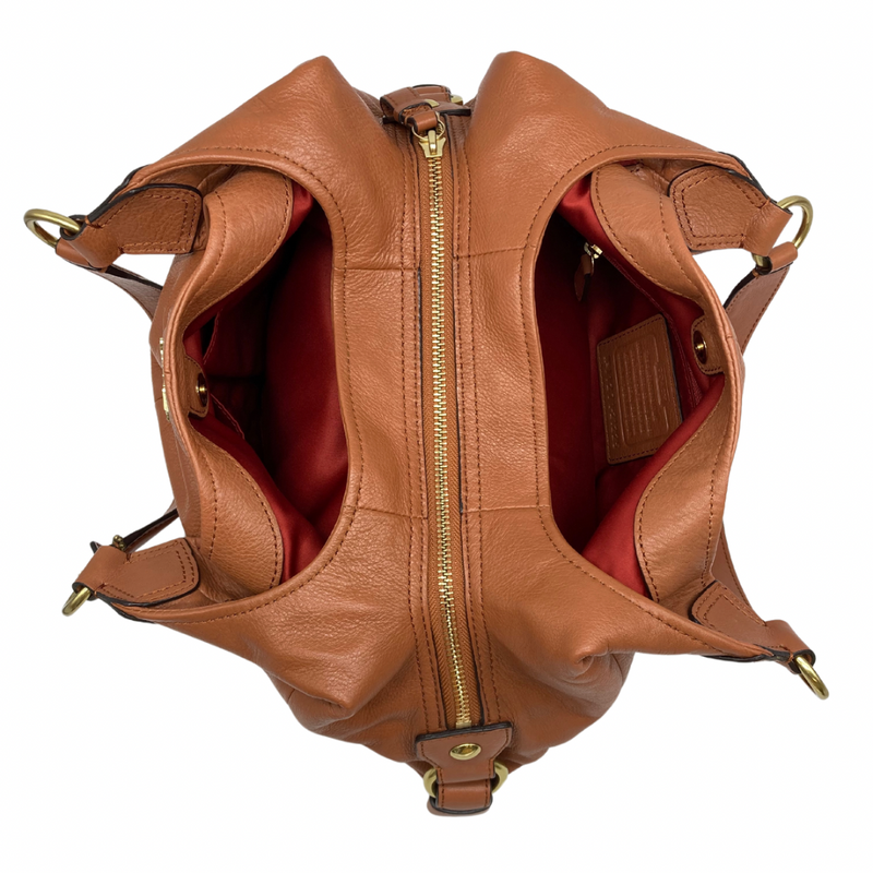 Load image into Gallery viewer, Coach Light Brown Leather Shoulder Bag
