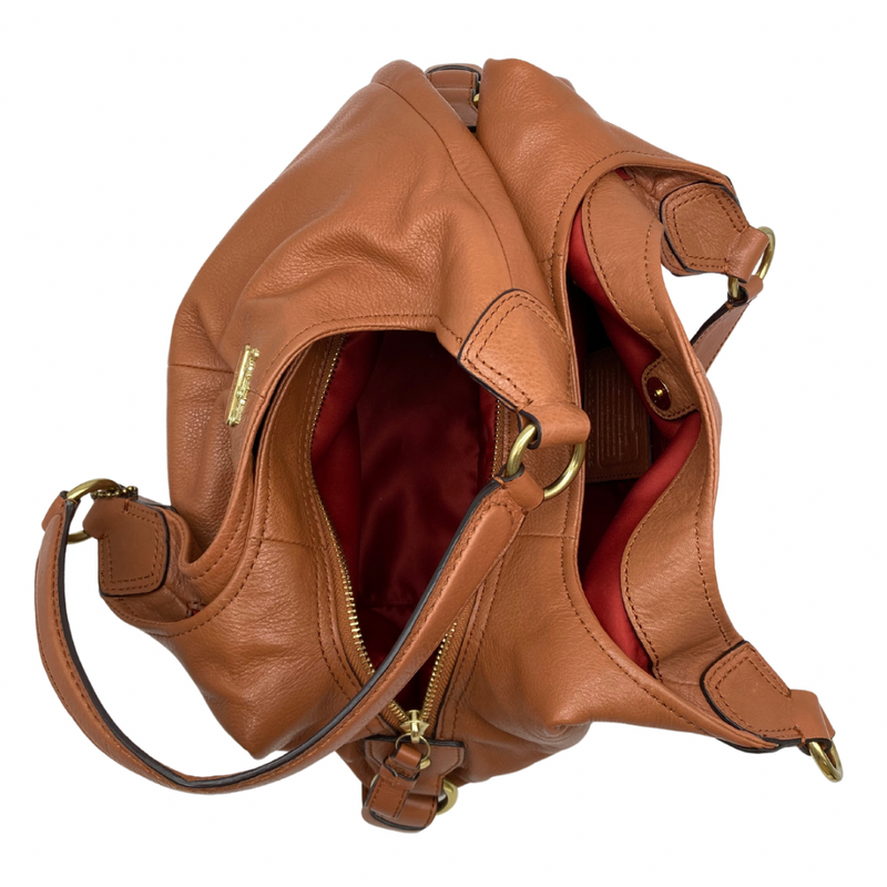 Load image into Gallery viewer, Coach Light Brown Leather Shoulder Bag
