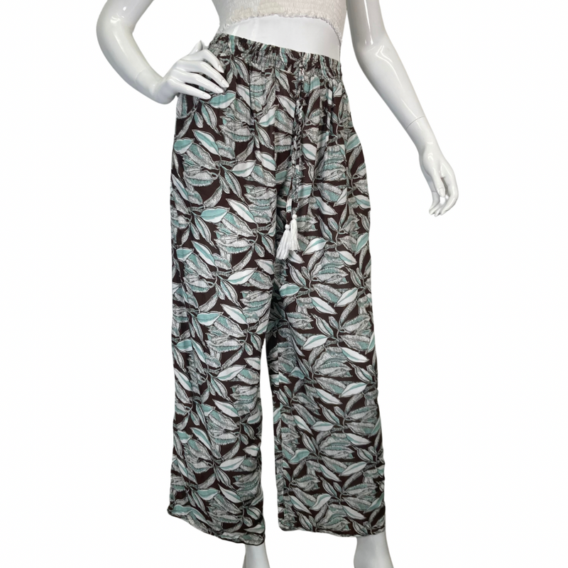 Load image into Gallery viewer, Brown Palazzo Pants from Lani Lau Hawaii - front view
