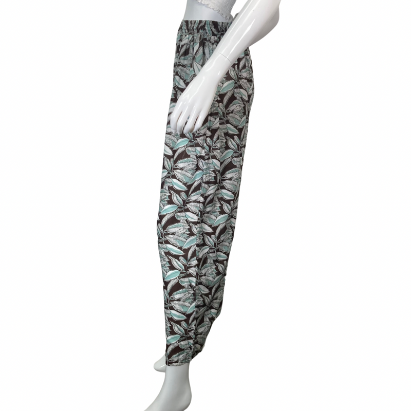 Load image into Gallery viewer, Brown Palazzo Pants from Lani Lau Hawaii - side view
