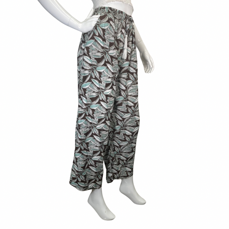 Load image into Gallery viewer, Brown Palazzo Pants from Lani Lau Hawaii - side view
