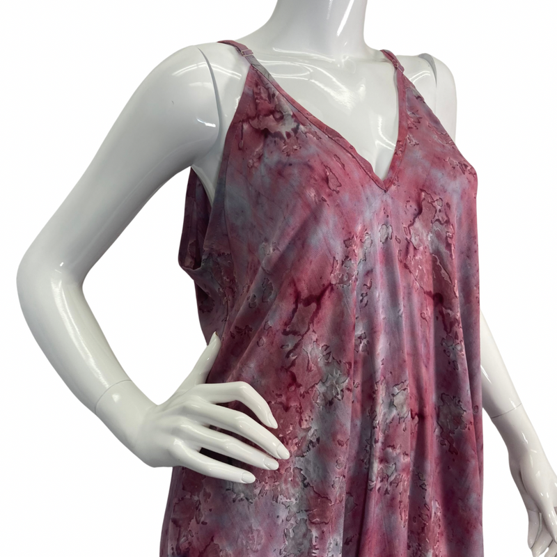 Load image into Gallery viewer, Splash Ocean Pink Dress from Lani Lau Hawaii - front view close-up
