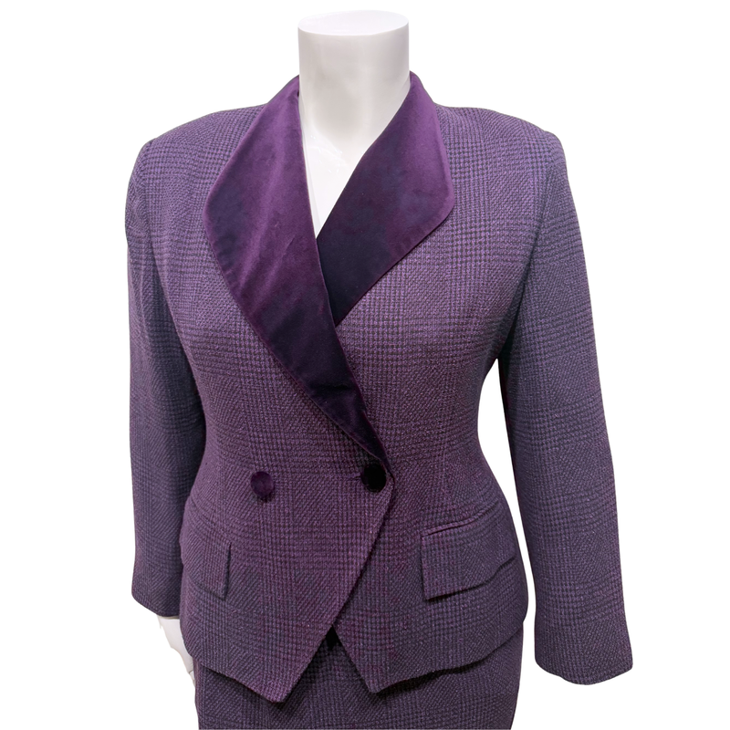 Load image into Gallery viewer, Christian Dior Purple Skirt Suit
