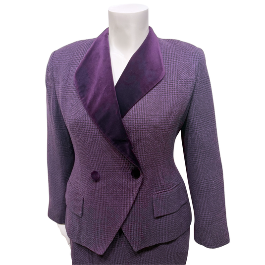 Christian Dior Purple Skirt Suit