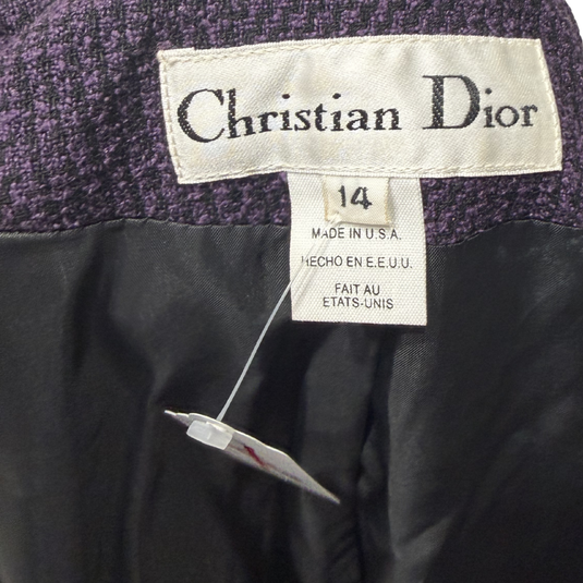 Christian Dior Purple Skirt Suit