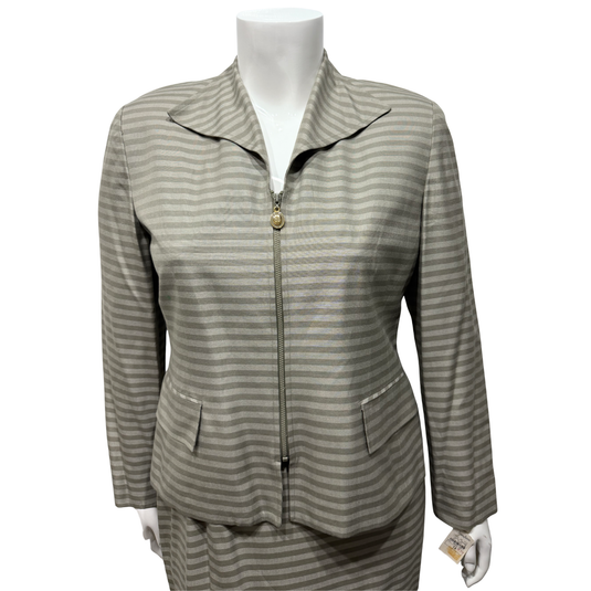 Christian Dior Stripped Jacket and Skirt Set