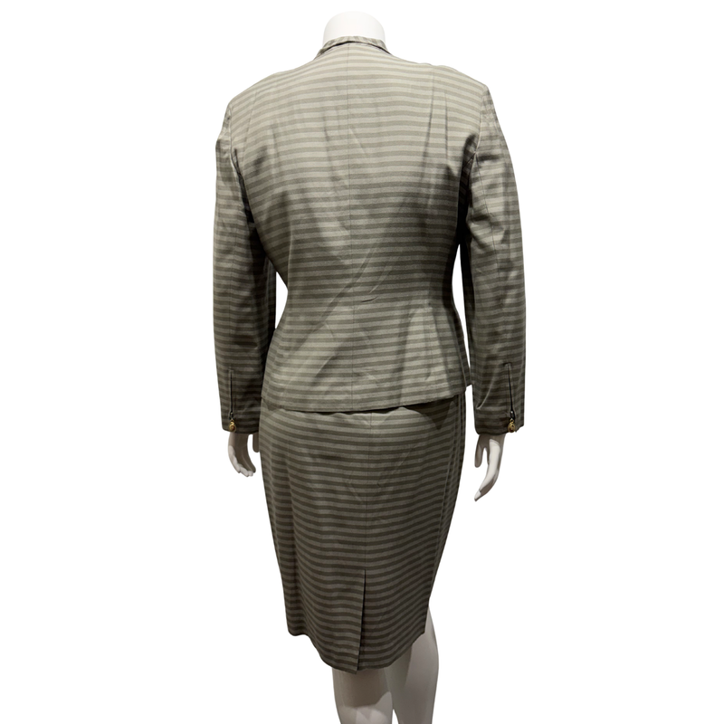 Load image into Gallery viewer, Christian Dior Stripped Jacket and Skirt Set
