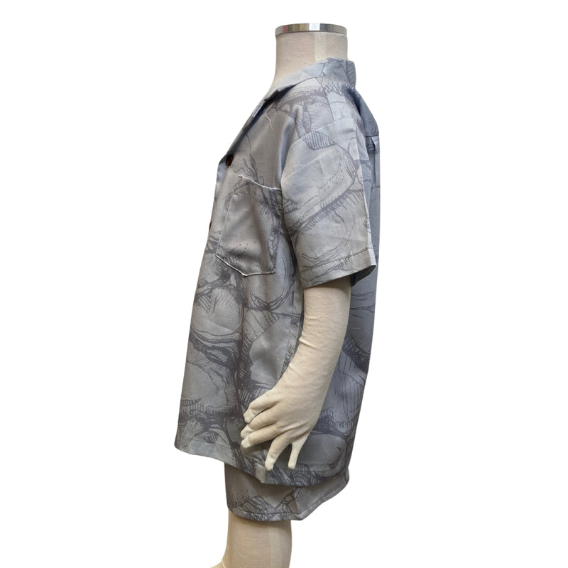 Load image into Gallery viewer, Gray Pohaku Aloha Shirt &amp; Shorties
