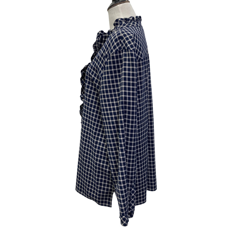Load image into Gallery viewer, Checkered Ruffle Button Down (XL)
