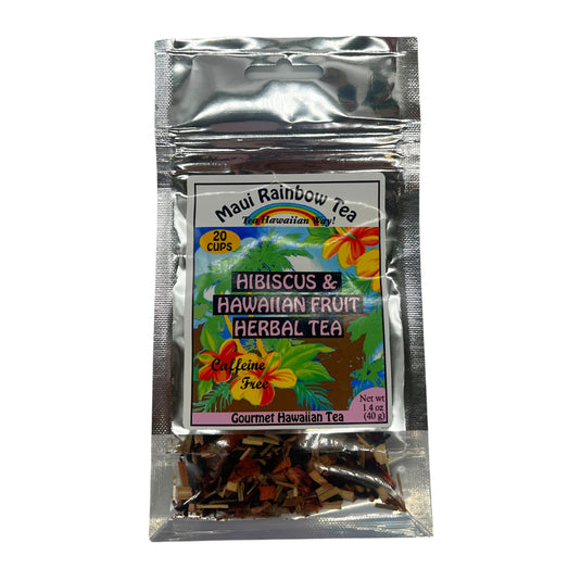 ShopYWCA Foodie Faves Basket maui rainbow tea hibiscus & hawaiian fruit herbal tea