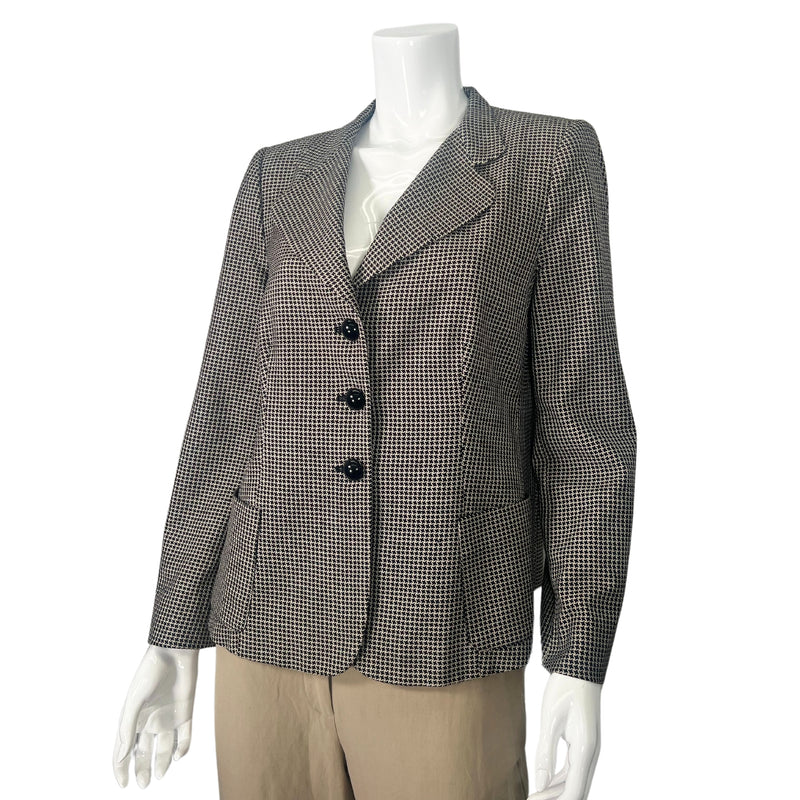 Load image into Gallery viewer, Armani Collezioni Vintage Black and Gray Print Blazer
