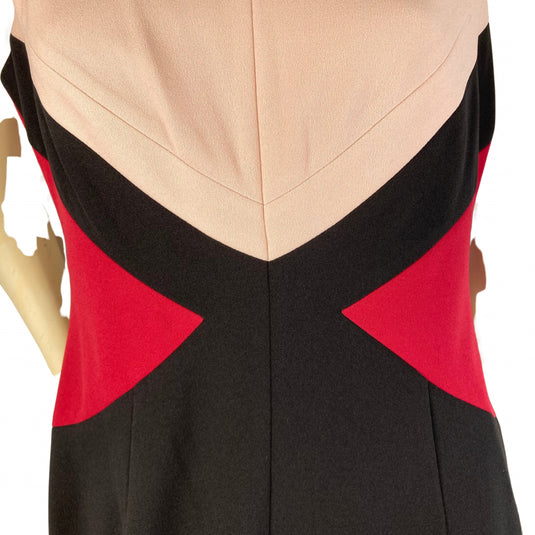 Calvin Klein Pink & Red Sheath Dress