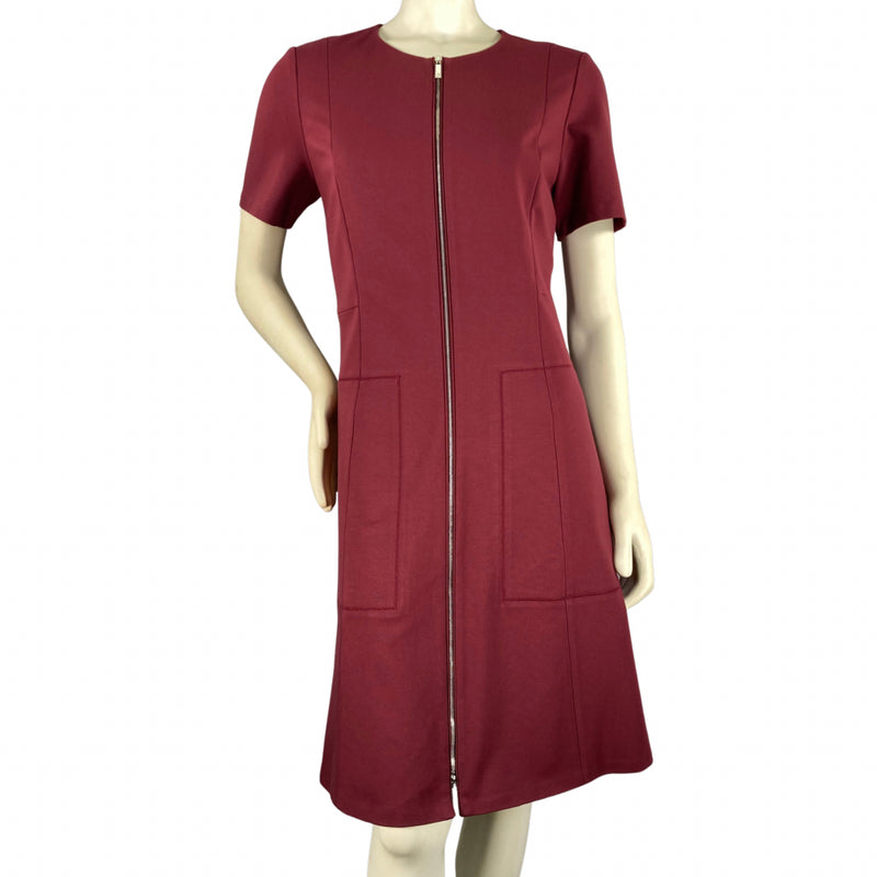 Load image into Gallery viewer, Michele C. Meyer-Shipp&#39;s Red Zip-Front Dress (L)
