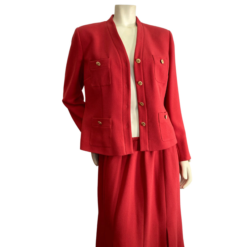 Load image into Gallery viewer, Coral Skirt and Blazer Set (L)
