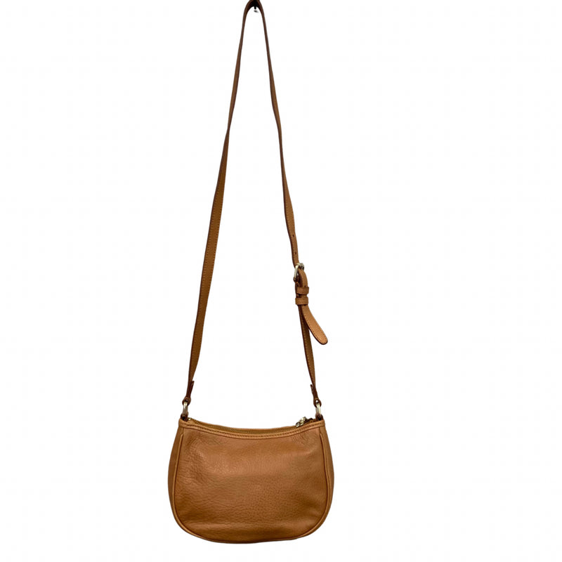 Load image into Gallery viewer, Cole Haan Tan Woven Crossbody Purse full back view
