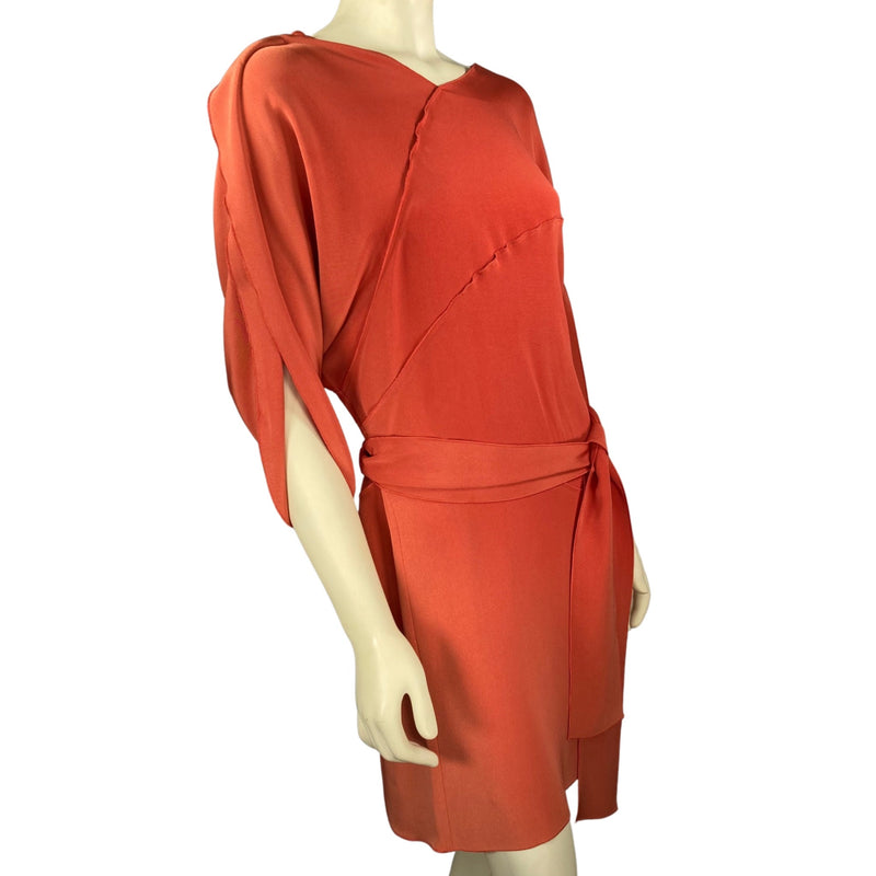 Load image into Gallery viewer, Orange Tie Dress (S)
