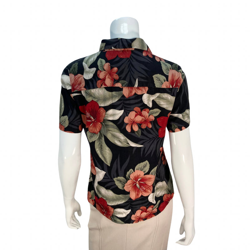 Load image into Gallery viewer, Tommy Bahama Tropical flowers Aloha Shirt by YWCA O&#39;ahu
